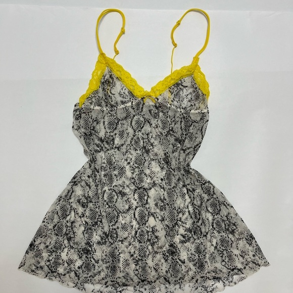 La Senza - y2k snakeskin sheer babydoll slip - size L - Picture 2 of 9